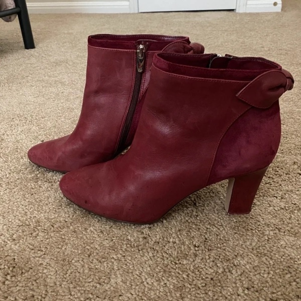Lauren Ralph Lauren Red Heeled Ankle Boots